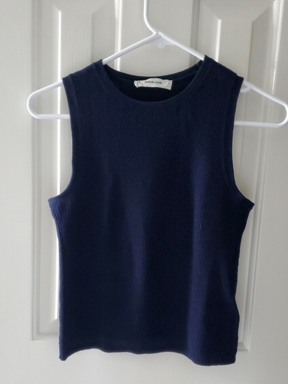 Everlane The Tank in Ultrasoft Merino, Navy (S)